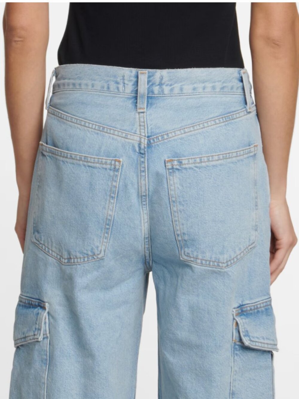 Agolde Minka Blue Cargo Jeans - Picture 5 of 9